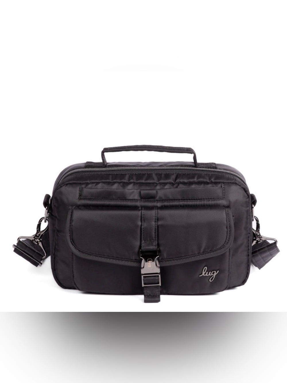 lug Sidecar Convertible Crossbody Bag in Black